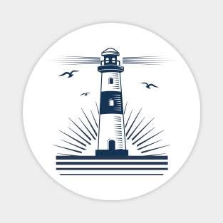 lighthouse by the sea Magnet